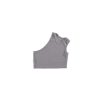 Apparel * | Flash Sale Telfar Rib Knits Cropped Half Tank Heather Grey