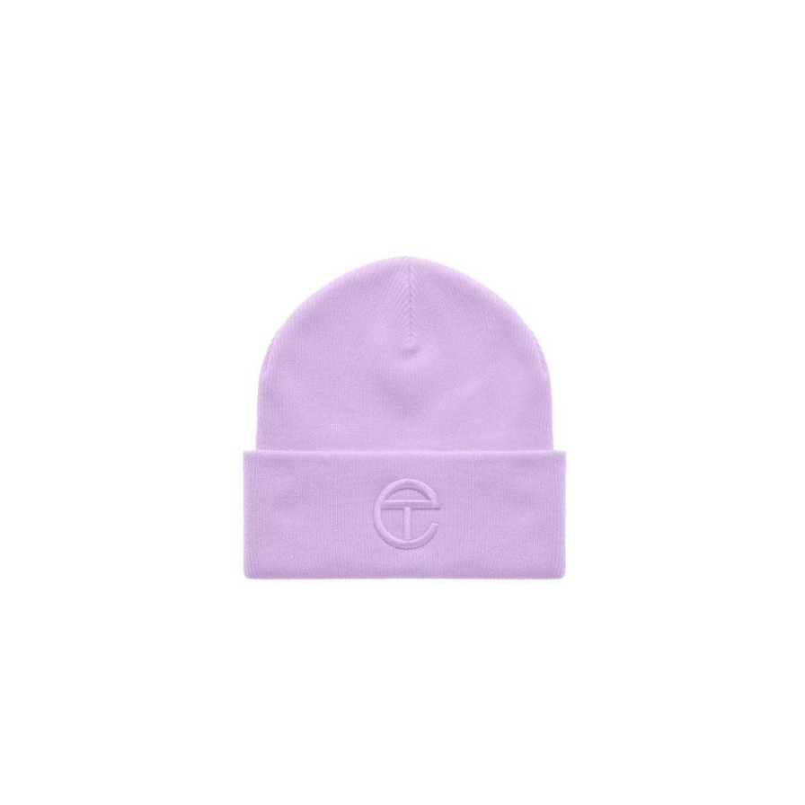 Accessories * | Best Deal Telfar Embroidered Beanie Lavender Beanies