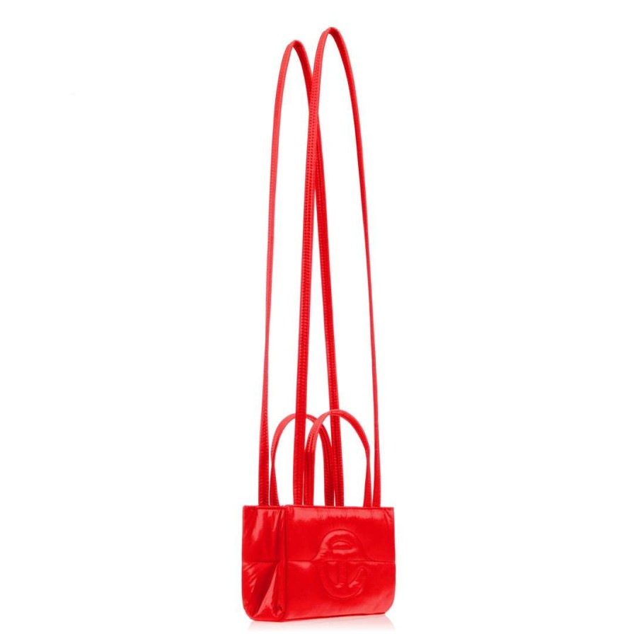 Bags * | Cheapest Telfar Small Puff Shopper Red Telfar Puff