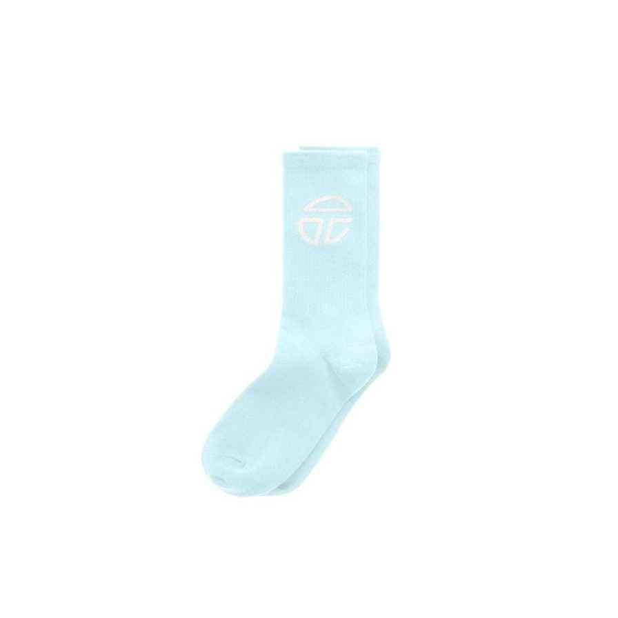 Accessories * | Discount Telfar Athletic Logo Socks Pool Blue