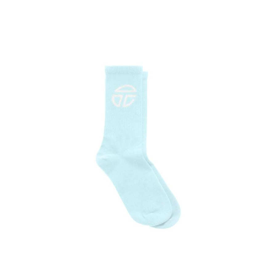 Accessories * | Discount Telfar Athletic Logo Socks Pool Blue