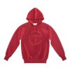 Apparel * | Best Pirce Telfar Embossed Hoodie Oxblood