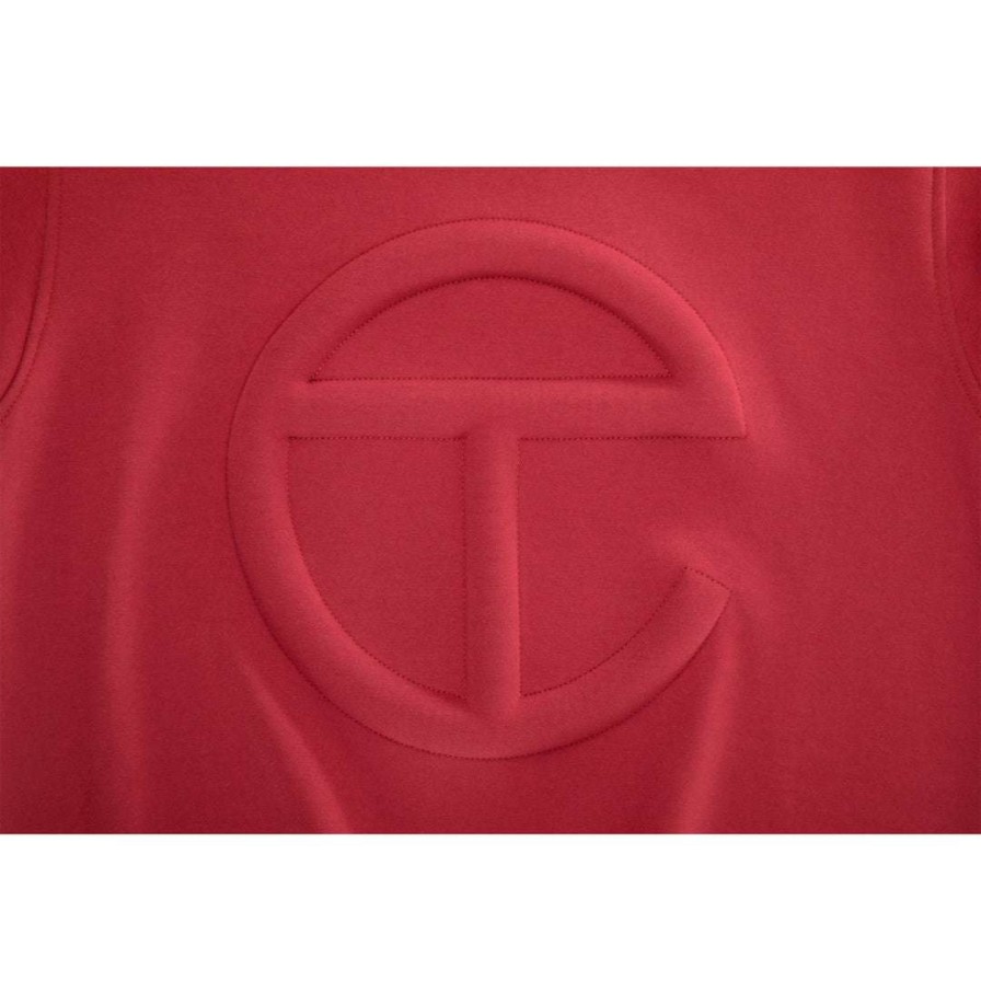 Apparel * | Best Pirce Telfar Embossed Hoodie Oxblood