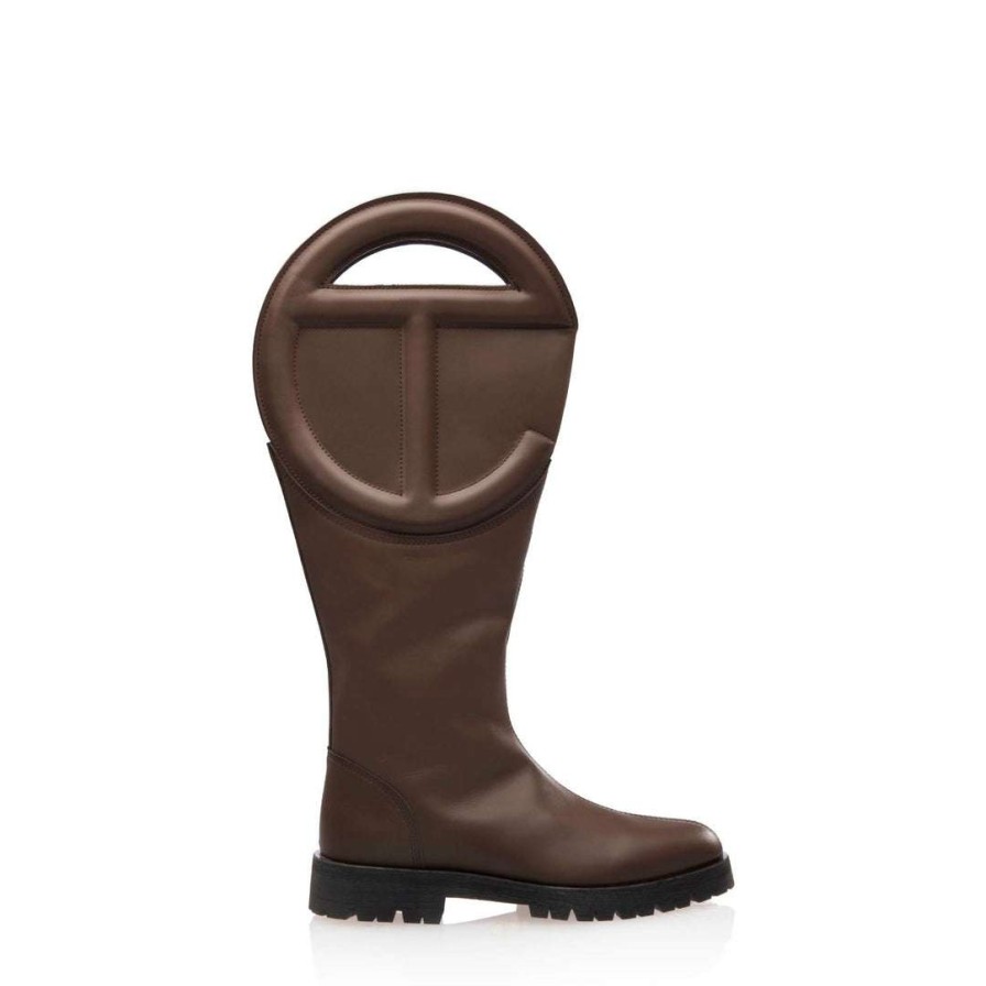 Shoes * | Cheapest Telfar Logo Boot Chocolate