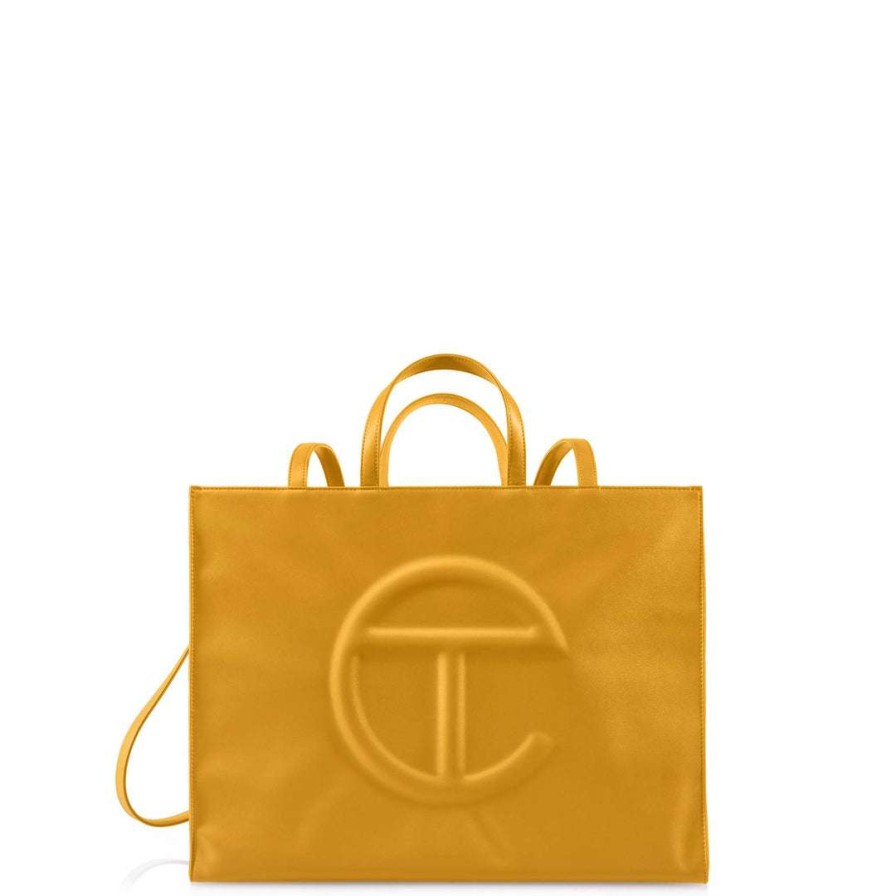 Bags * | Cheap Telfar Large Mustard Shopping Bag