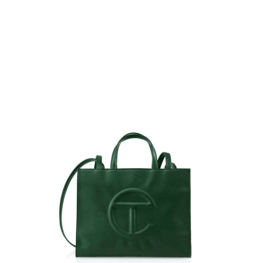 Bags * | New Telfar Medium Dark Olive Shopping Bag Shopping Bags