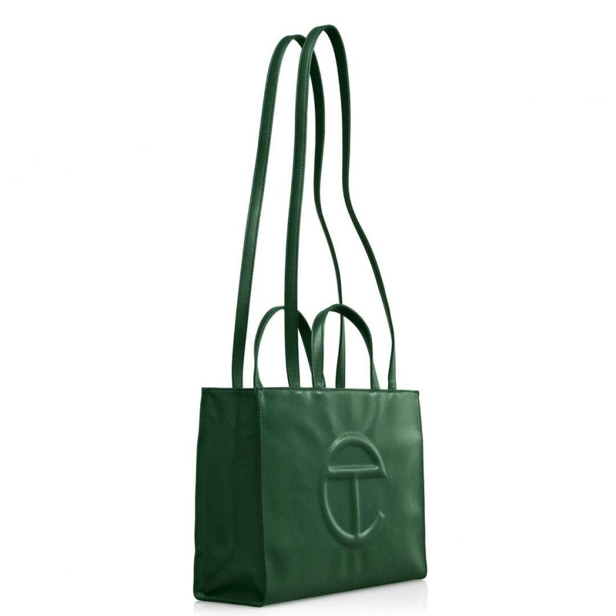 Bags * | New Telfar Medium Dark Olive Shopping Bag Shopping Bags