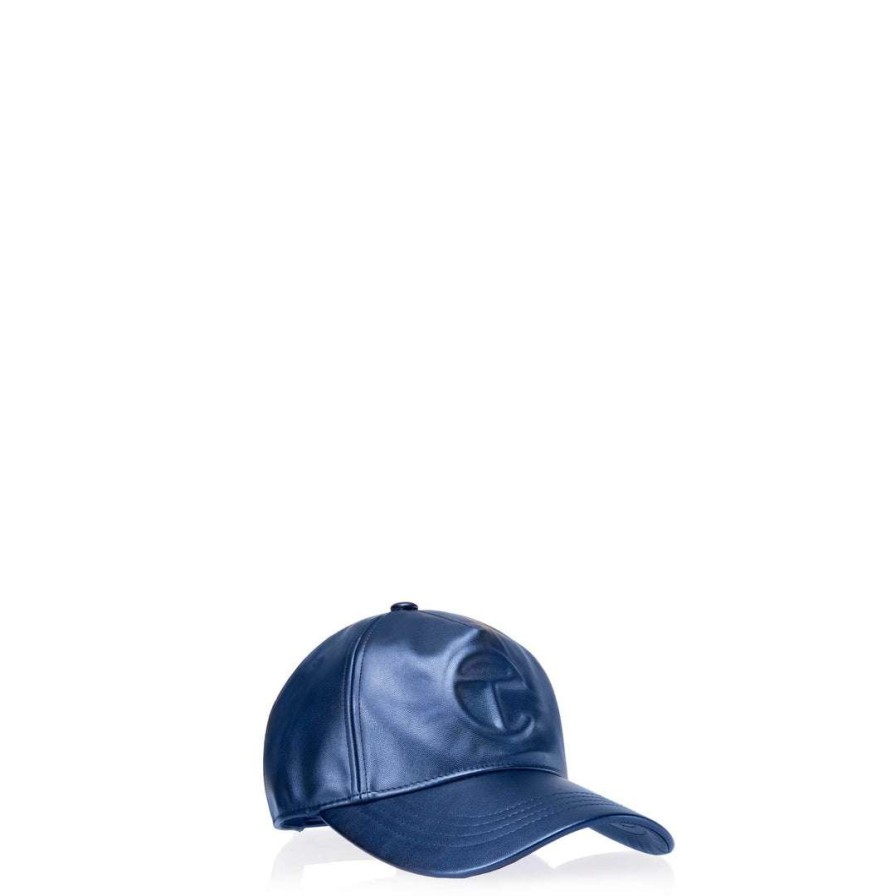 Accessories * | Coupon Telfar Logo Embossed Hat Cobalt