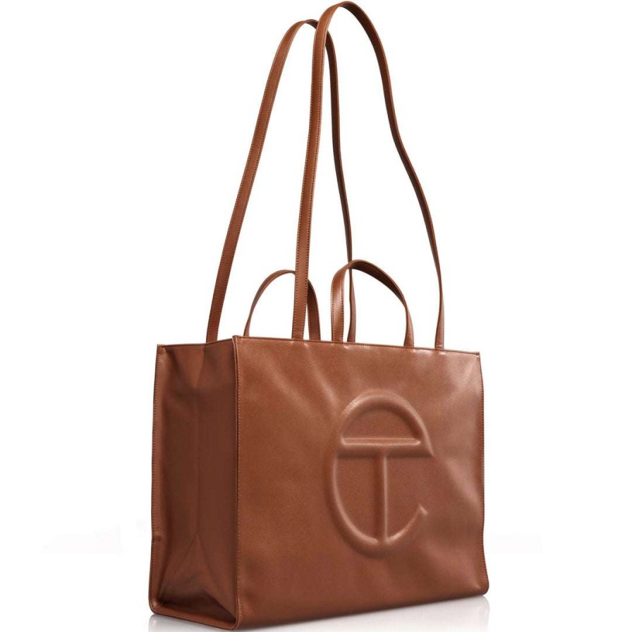 Bags * | Wholesale Telfar Shopping Bags Large Tan Shopping Bag