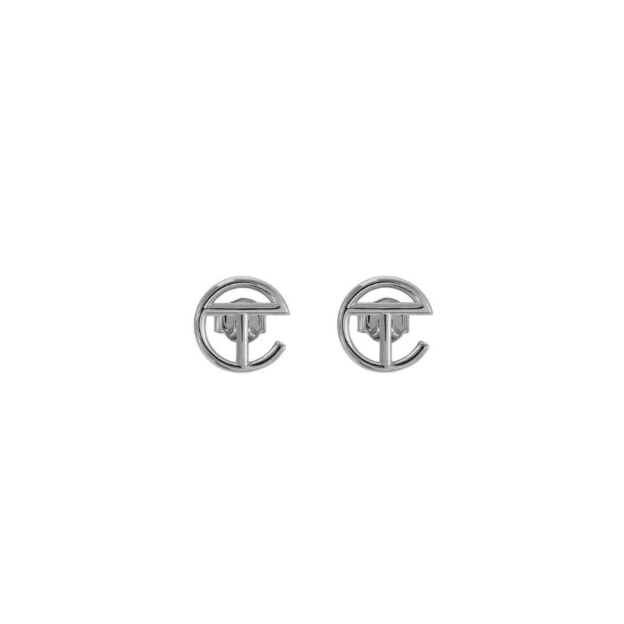 Accessories * | Discount Telfar Logo Stud Earring Silver Jewelry