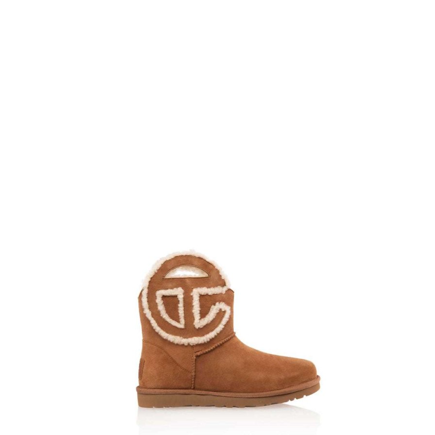 Shoes * | New Ugg X Telfar Logo Mini Chestnut