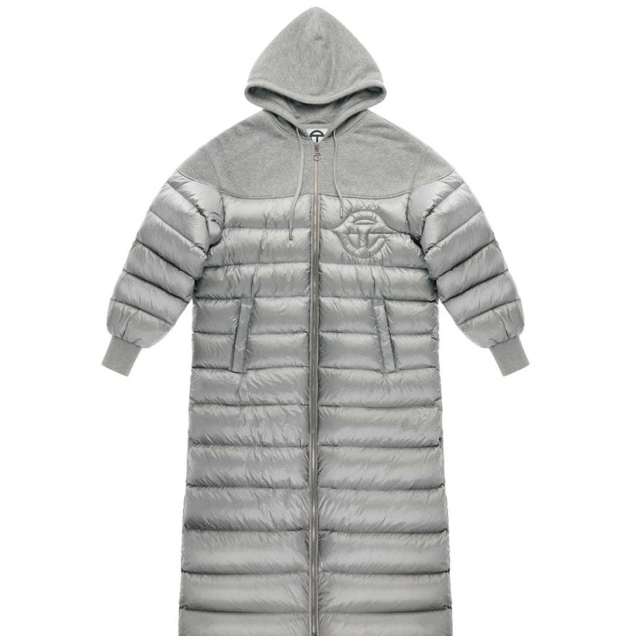 Apparel * | Best Deal Telfar Telfar Puff Puff Hoodie Coat Grey