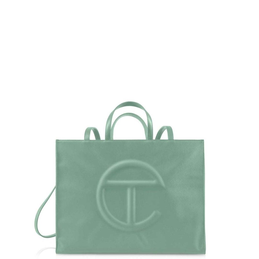 Bags * | Wholesale Telfar Large Sage Shopping Bag Shopping Bags