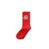 Accessories * | Discount Telfar Athletic Logo Socks Red