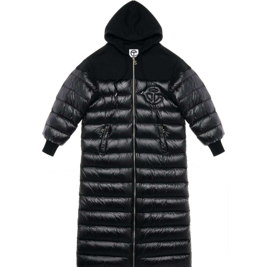 Apparel * | Best Deal Telfar Puff Hoodie Coat Black