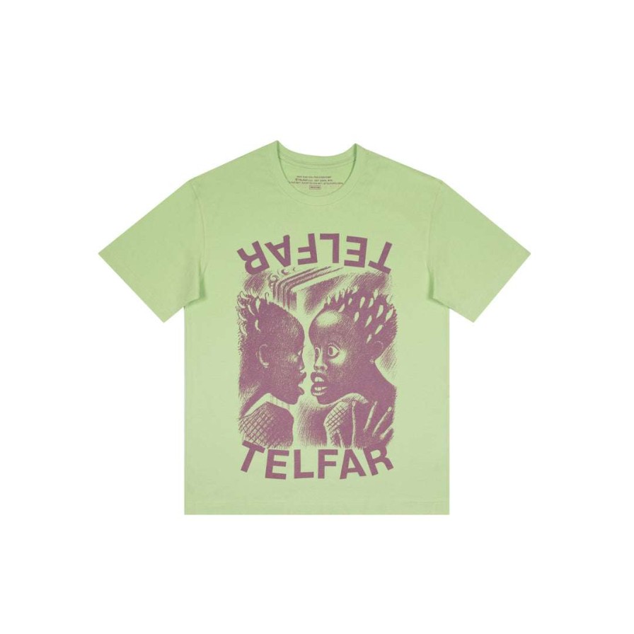 Apparel * | Cheap Telfar Mirror T Pistachio T-Shirts