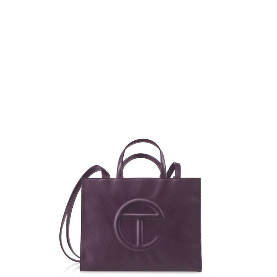 Bags * | Budget Telfar Medium Eggplant Shopping Bag