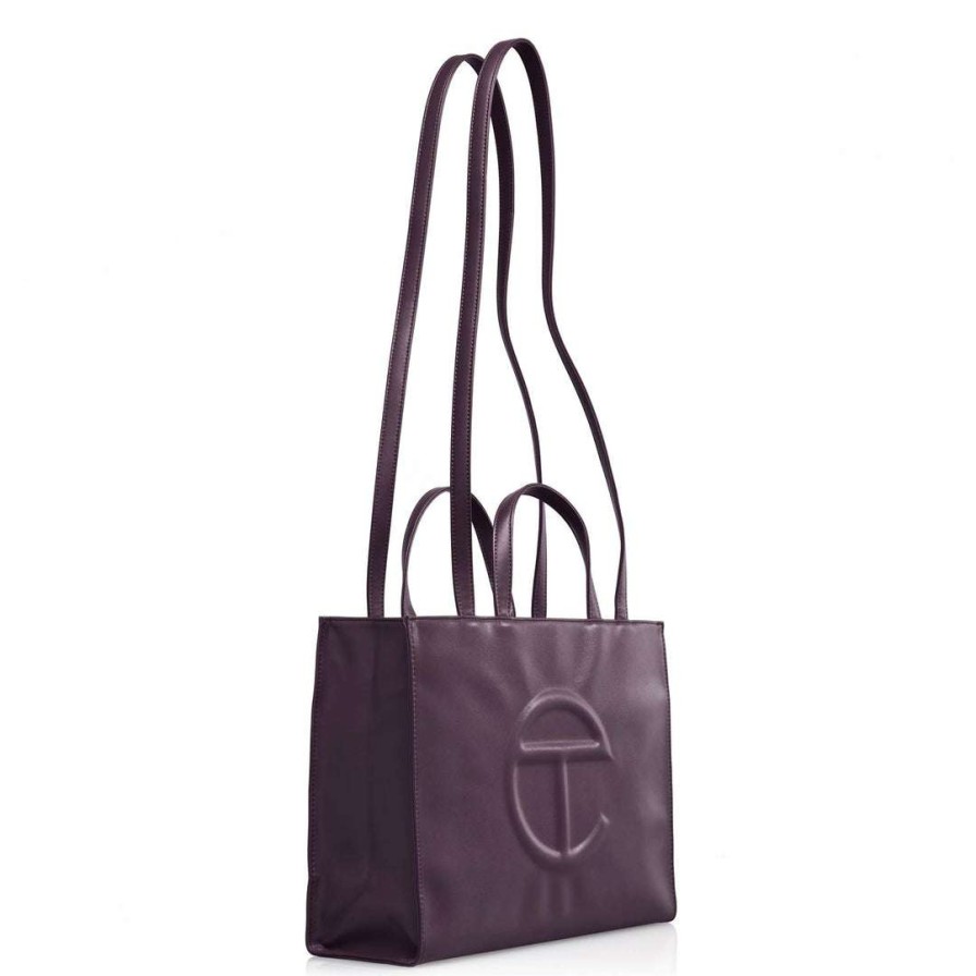 Bags * | Budget Telfar Medium Eggplant Shopping Bag