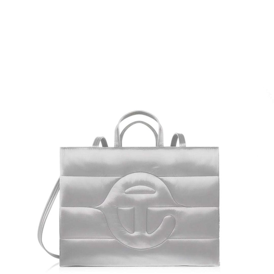 Bags * | Buy Telfar Large Puff Shopper Grey