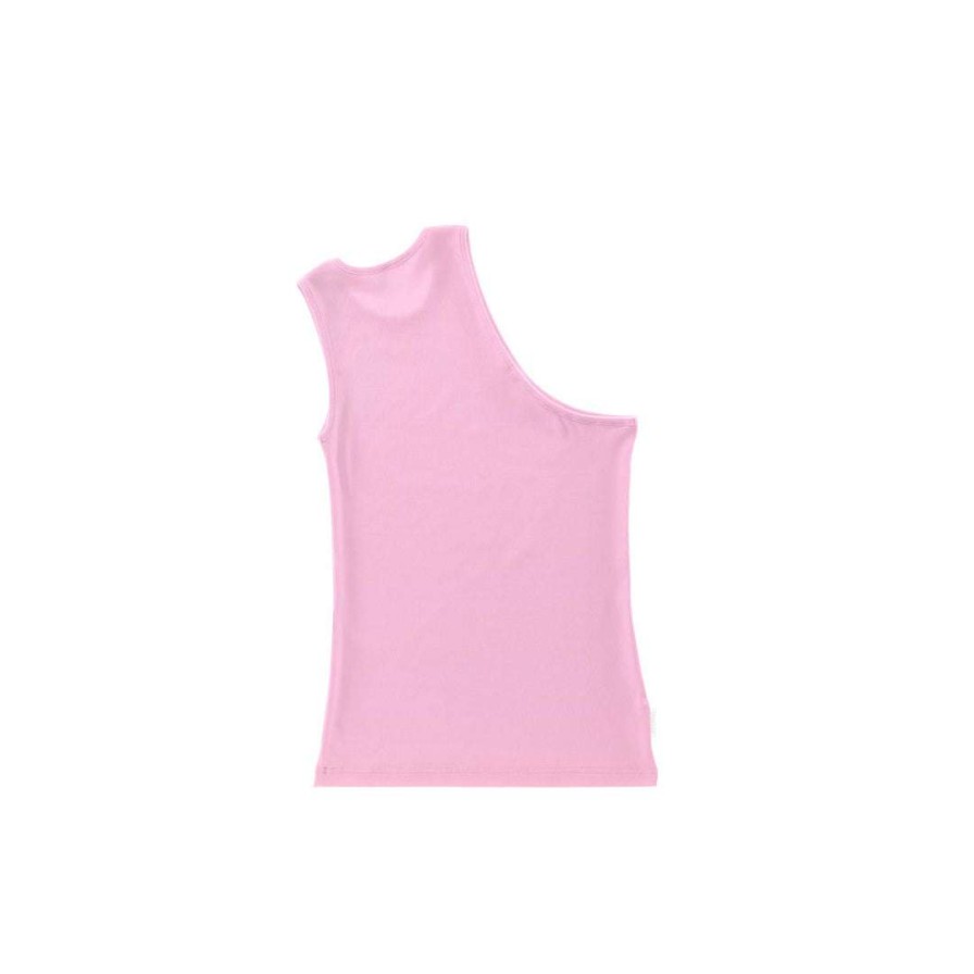 Apparel * | New Telfar Half Tank Bubblegum Rib Knits