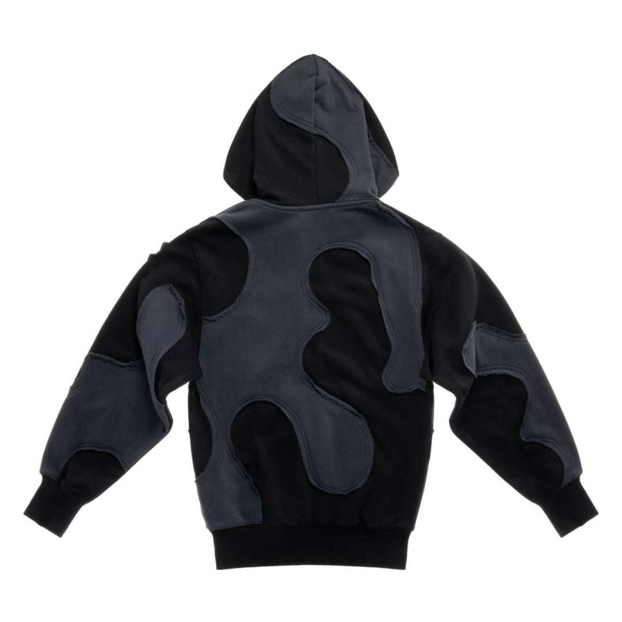 Apparel * | Outlet Telfar Camo Hoodie Black/Off-Black