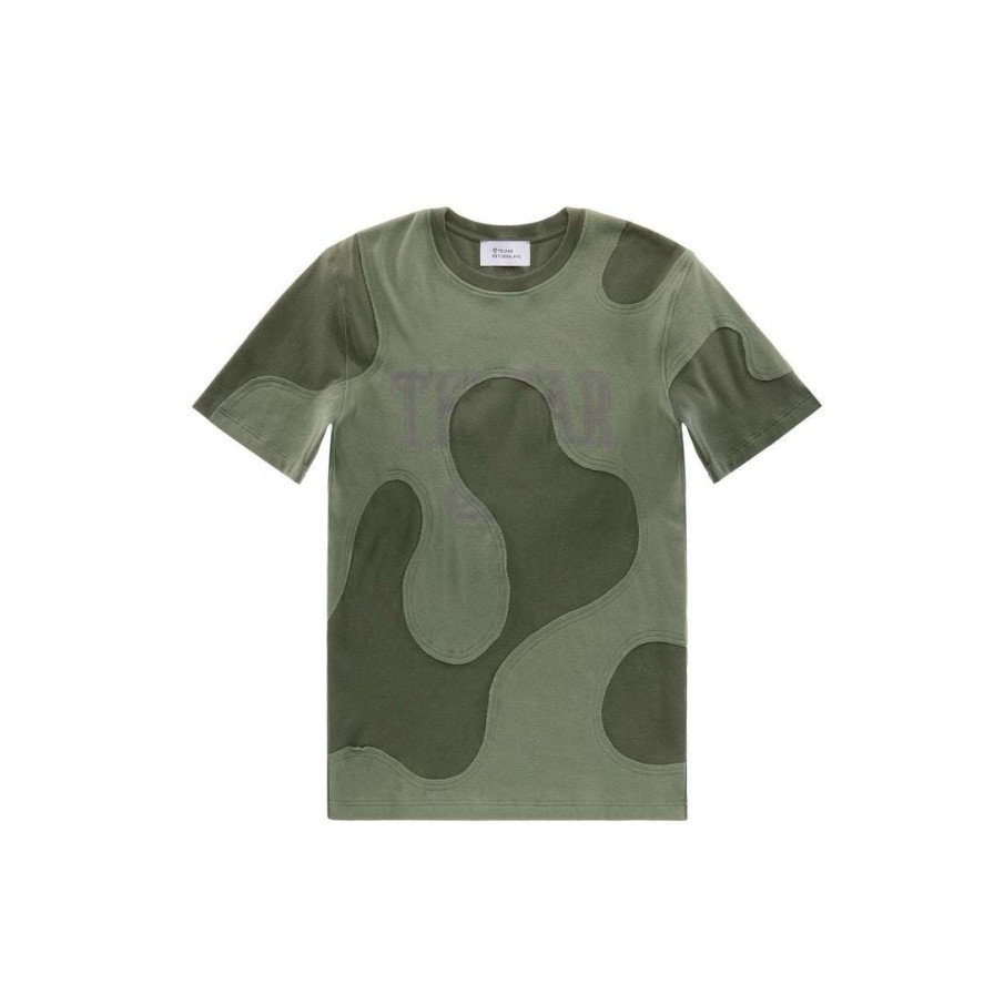 Apparel * | Promo Telfar Camo T-Shirt Olive Drab