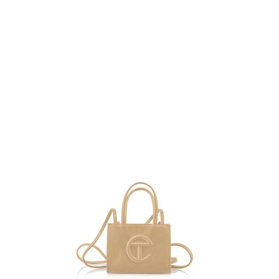 Bags * | Hot Sale Telfar Small Cream Shopping Bag