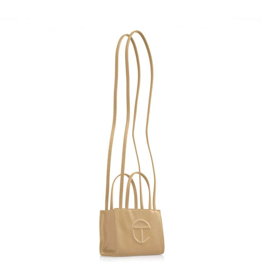 Bags * | Hot Sale Telfar Small Cream Shopping Bag