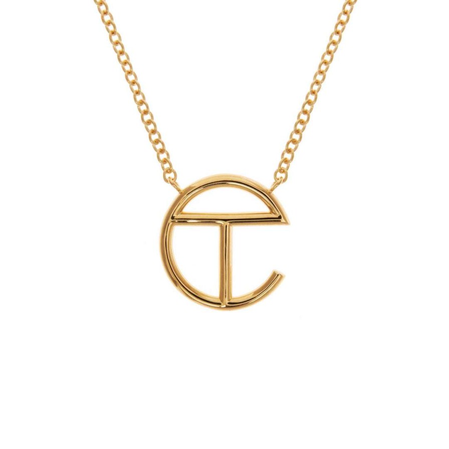 Accessories * | Coupon Telfar Jewelry Logo Pendant Gold