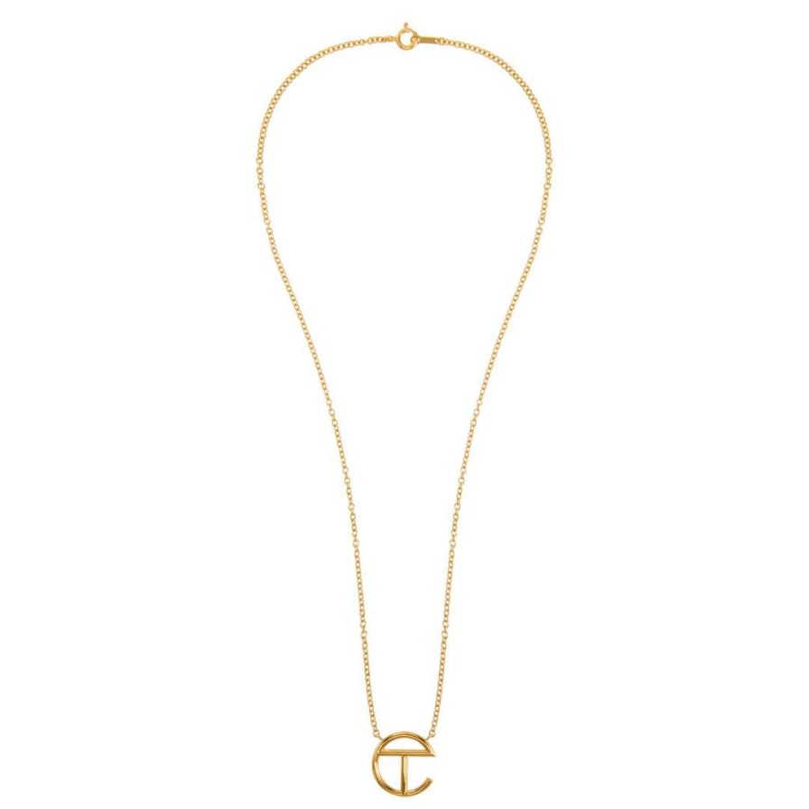 Accessories * | Coupon Telfar Jewelry Logo Pendant Gold