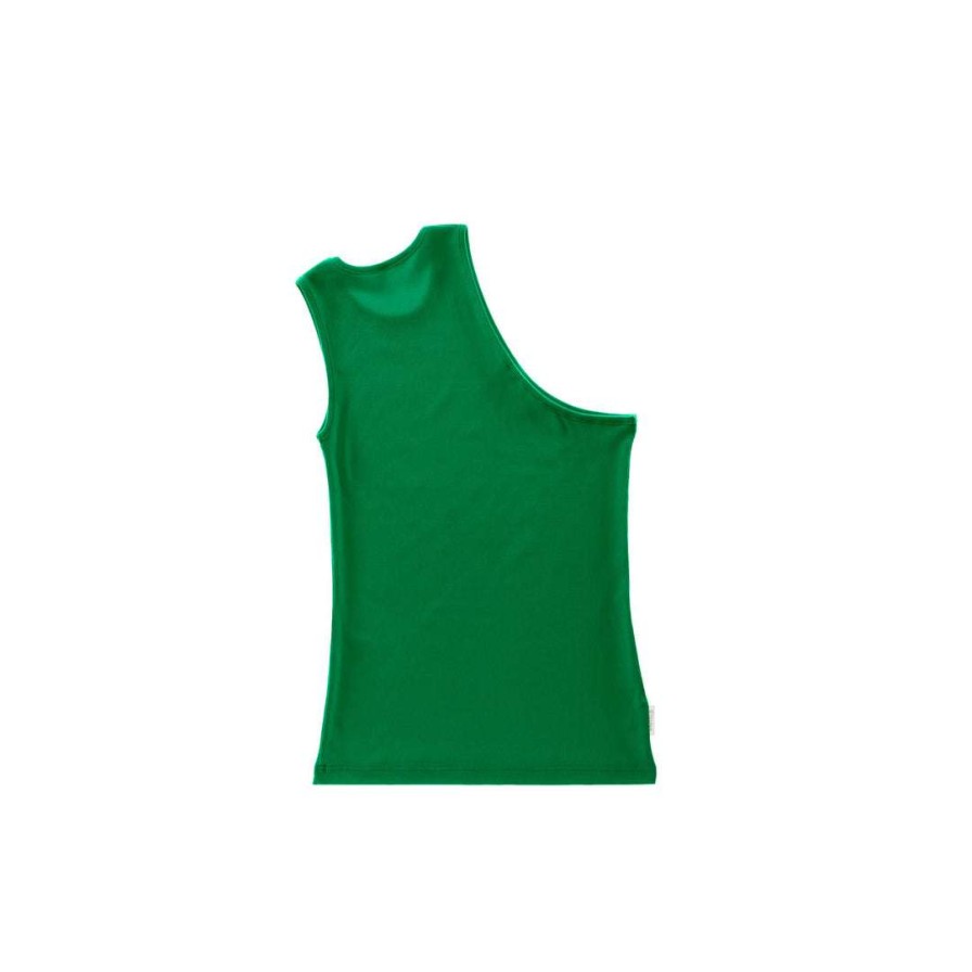 Apparel * | Best Deal Telfar Half Tank Greenscreen