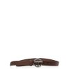 Accessories * | Cheapest Telfar Logo Belt Silver/Chocolate