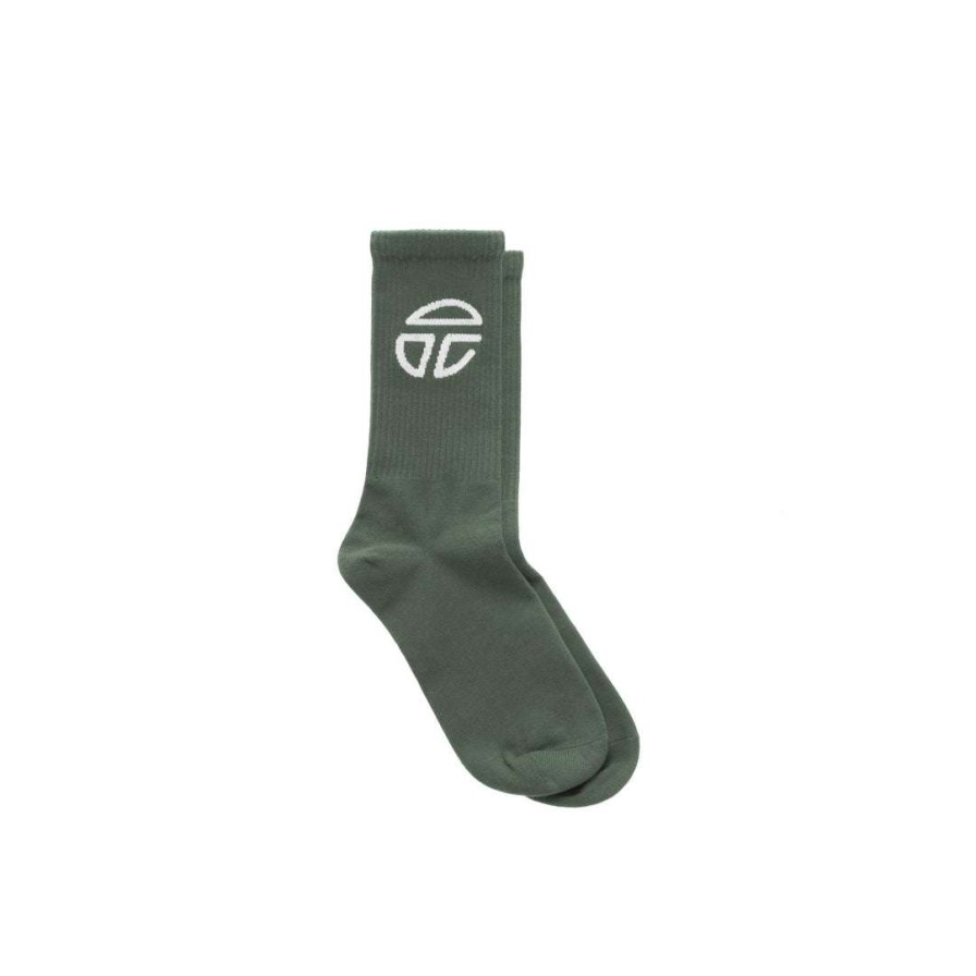 Accessories * | Buy Telfar Athletic Logo Socks Dark Olive