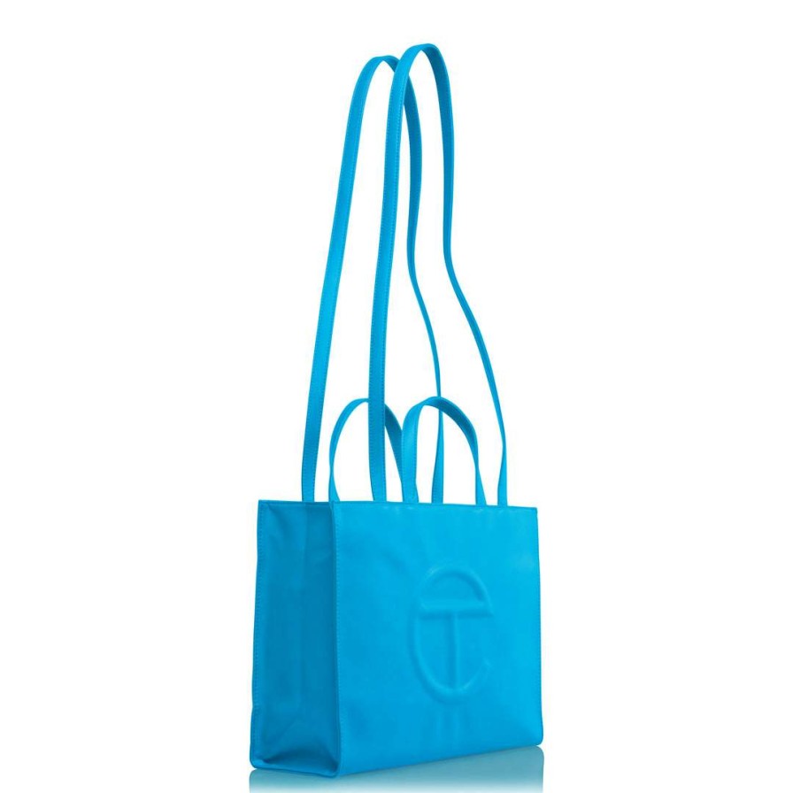 Bags * | Deals Telfar Medium Cyan Shopping Bag