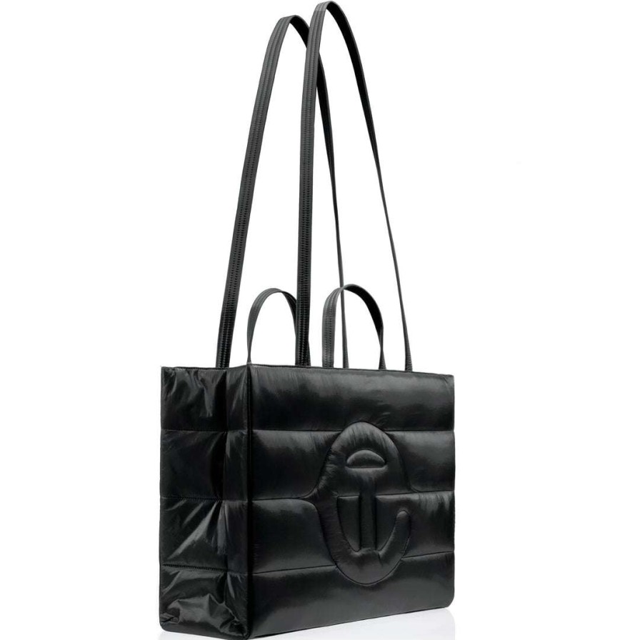 Bags * | Best Pirce Telfar Large Puff Shopper Black Telfar Puff