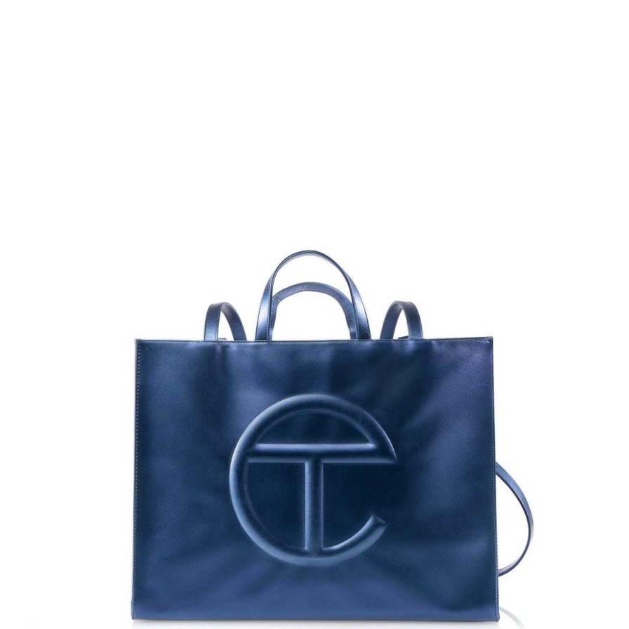 Bags * | Deals Telfar Large Cobalt Shopping Bag Shopping Bags