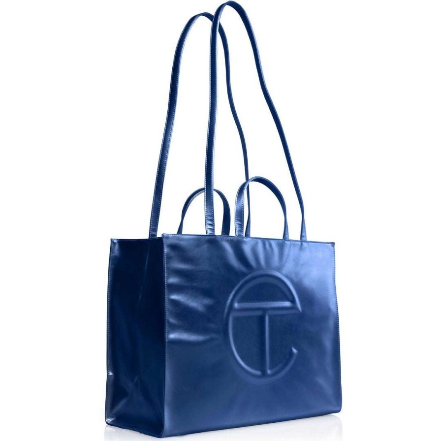 Bags * | Deals Telfar Large Cobalt Shopping Bag Shopping Bags