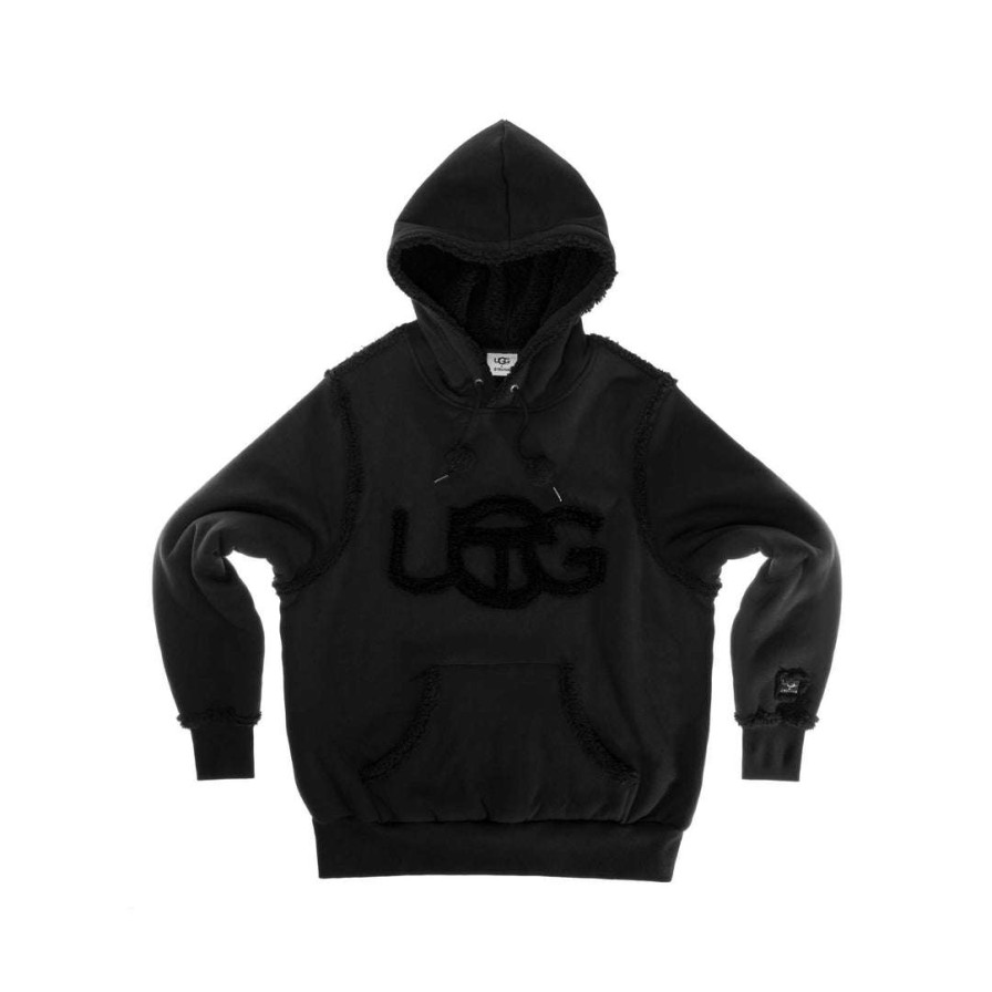 Apparel * | Best Deal Ugg X Telfar Hoodie Black Hoodies + Sweats