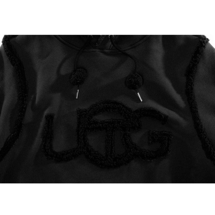 Apparel * | Best Deal Ugg X Telfar Hoodie Black Hoodies + Sweats