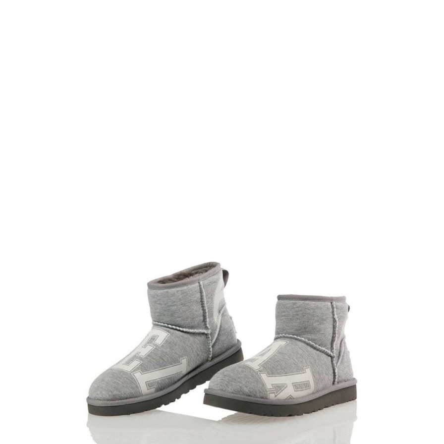 Shoes * | Wholesale Ugg X Telfar Fleece Mini Heather Grey