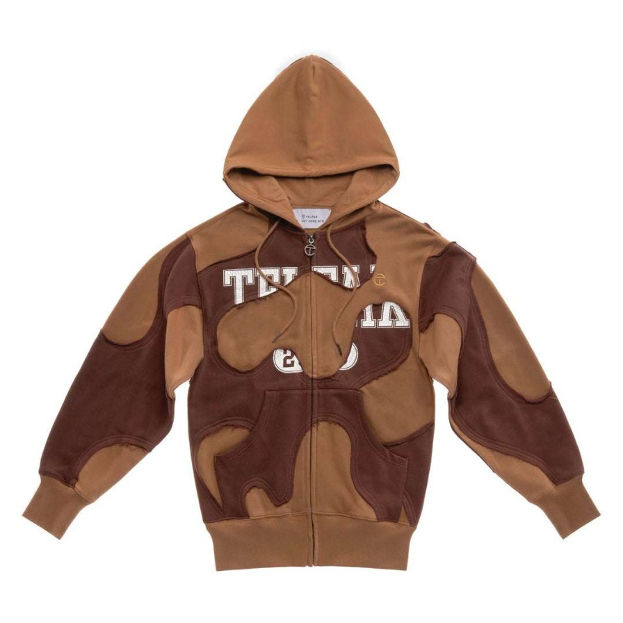 Apparel * | Brand New Telfar Camo Hoodie Chocolate