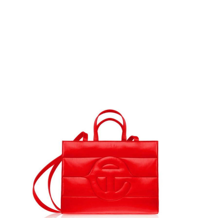 Bags * | Discount Telfar Telfar Puff Medium Puff Shopper Red