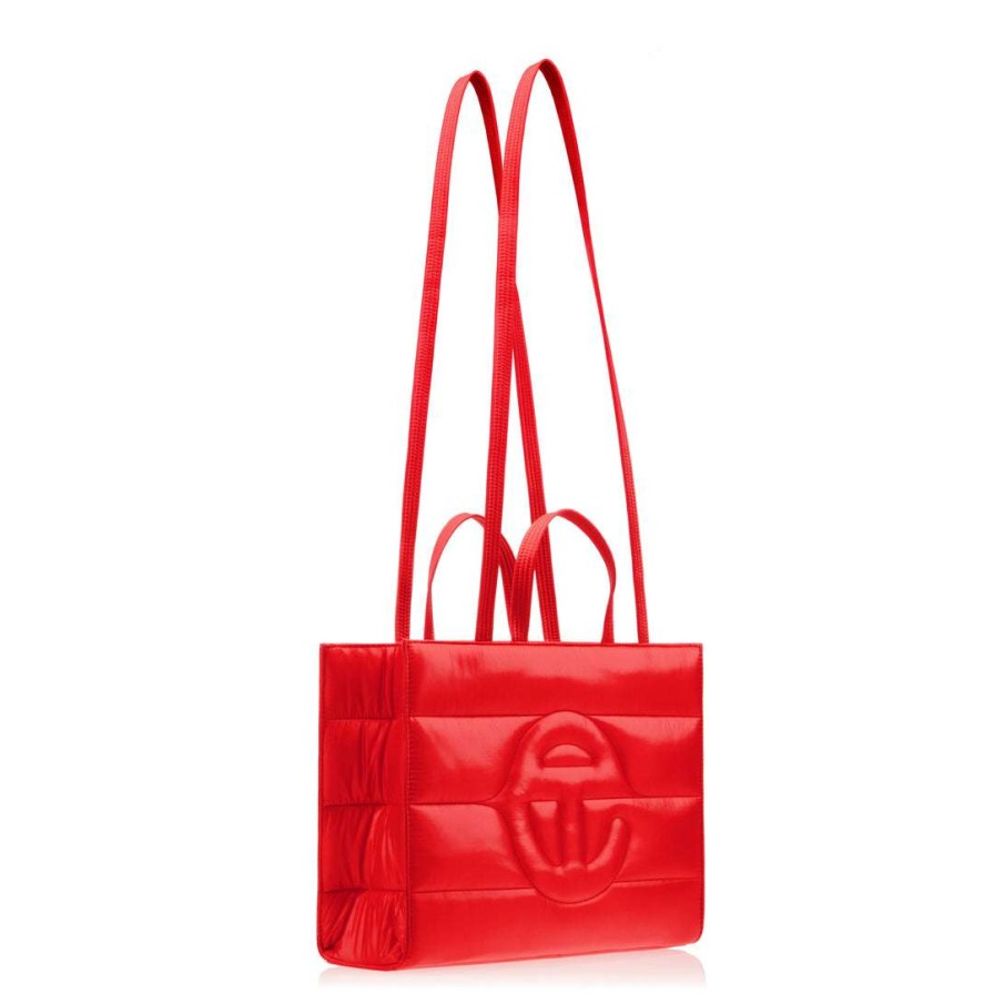 Bags * | Discount Telfar Telfar Puff Medium Puff Shopper Red