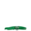 Accessories * | Best Sale Telfar Logo Belt Silver/Greenscreen Hats + Belts