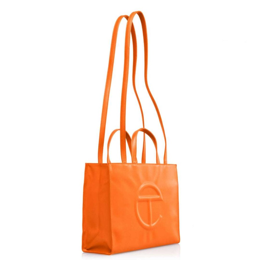 Bags * | Flash Sale Telfar Medium Orange Shopping Bag