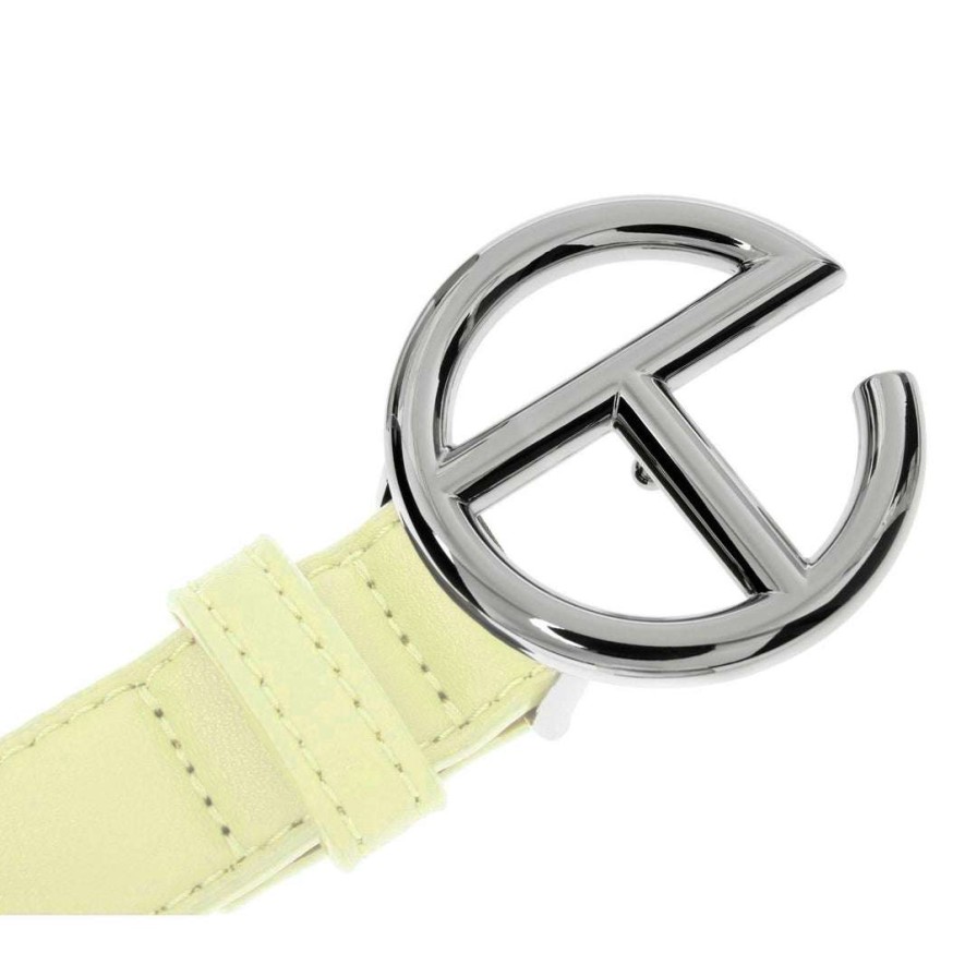 Accessories * | Budget Telfar Hats + Belts Logo Belt Silver/Glue