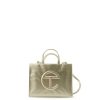 Bags * | Budget Telfar Medium Gold Shopping Bag