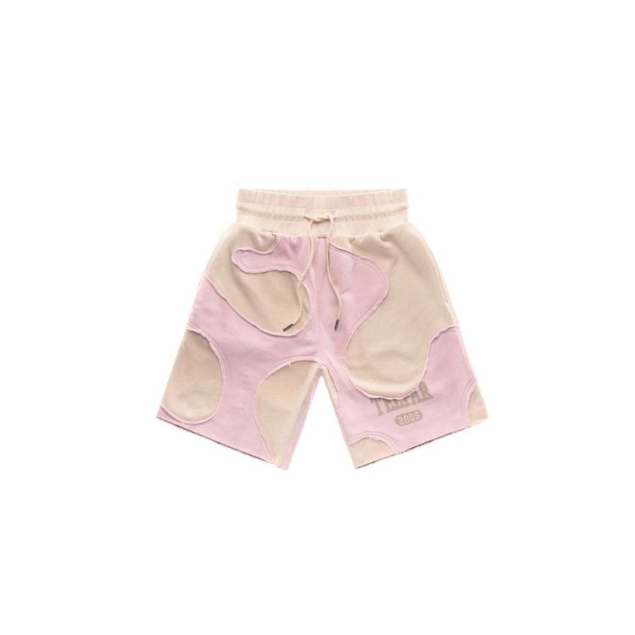 Apparel * | Best Pirce Telfar Camo Sweatshort Pink/Sand