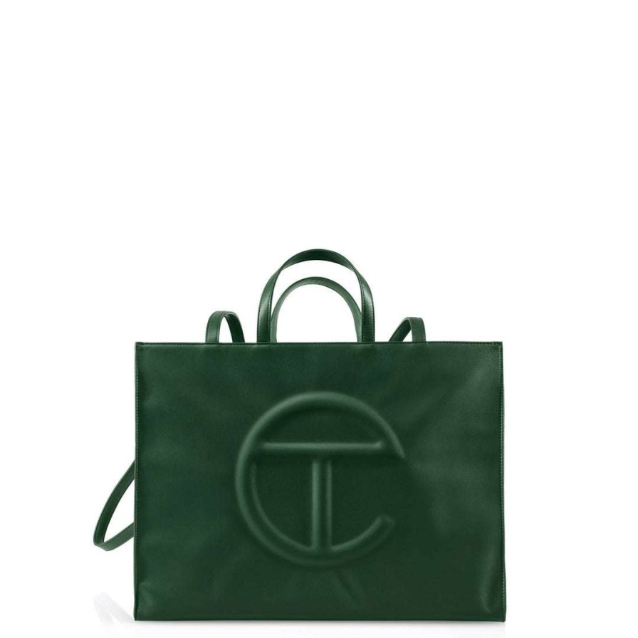 Bags * | Brand New Telfar Shopping Bags Large Dark Olive Shopping Bag