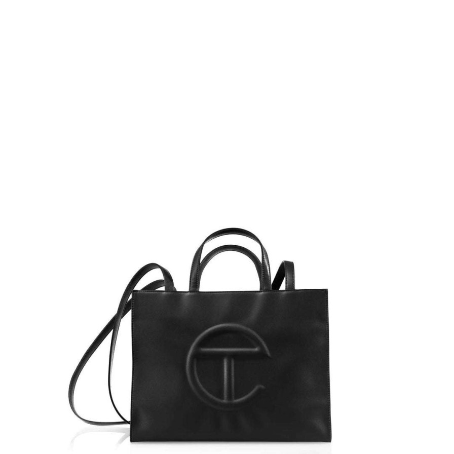 Bags * | Cheap Telfar Shopping Bags Medium Black Shopping Bag